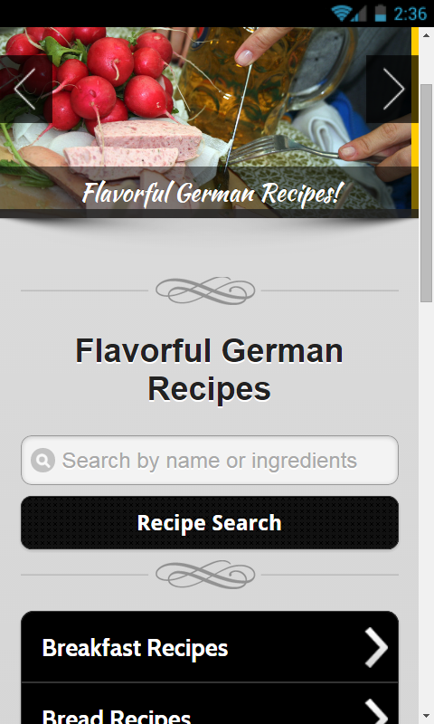 Android application German Recipes - Premium screenshort