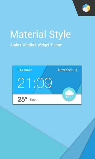 Material design weather widget