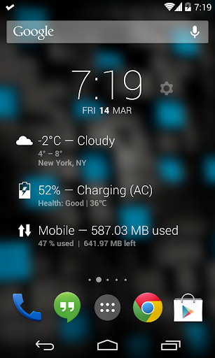 DashClock Data Usage Extension