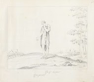 Napoleon nadenkend in een landschap