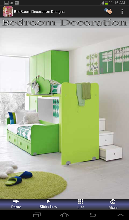 Android application Bedroom Decoration Designs screenshort