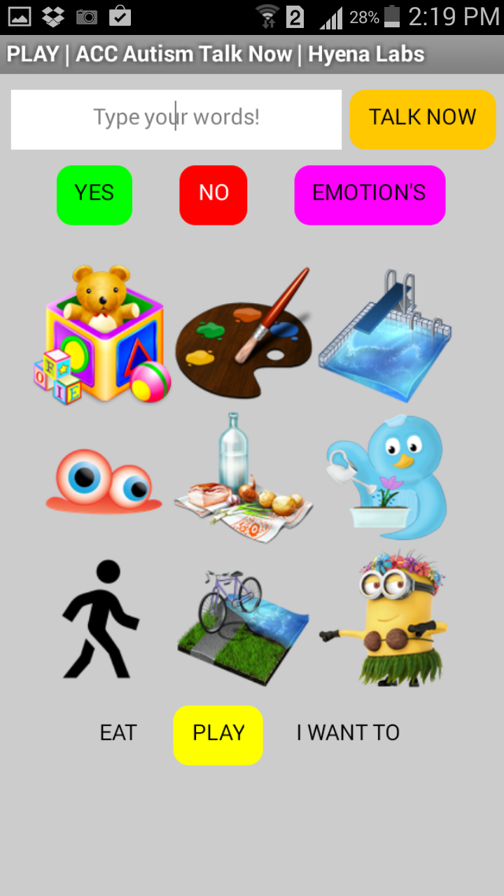 AAC Autism Talk Now Screen 3