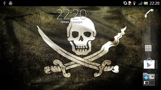 download Pirate Flag Live Wallpaper free