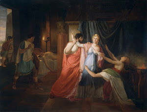 RIJKS: Joannes Echarius Carolus Alberti: Proculeius Preventing Cleopatra from Stabbing herself 1810