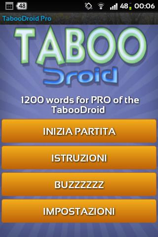 Android application TabooDroid Pro screenshort