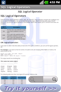 Lastest SQL Tutorial/Editor APK