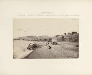 Strand bij Dover, met badkoetsen en badgasten