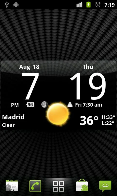    Smoked Glass Clock Widget- screenshot  