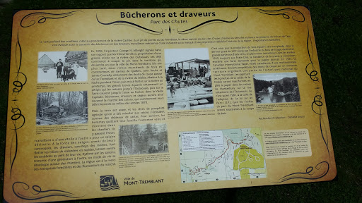 Plaque Bûcheron De Draveur Au Parc Des Chutes