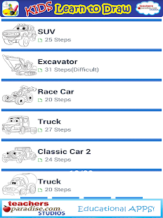 Learn to Draw Cartoon Vehicles Screenshots 1