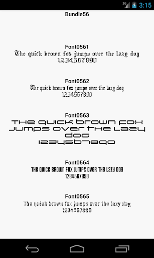 Fonts for FlipFont 56