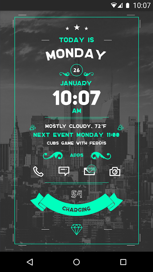 Template Zooper Widget Minimalist