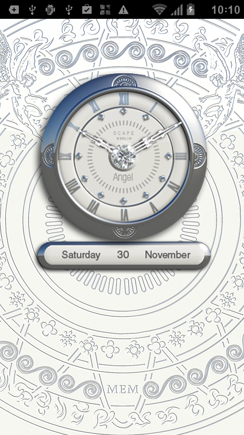 ANGEL Designer Clock Widget Screen 2