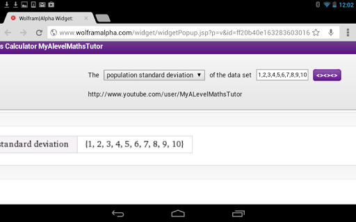 Descriptive Statistics Calc