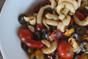 Balsamic Tomato Salad with Trottole and Mozzarella