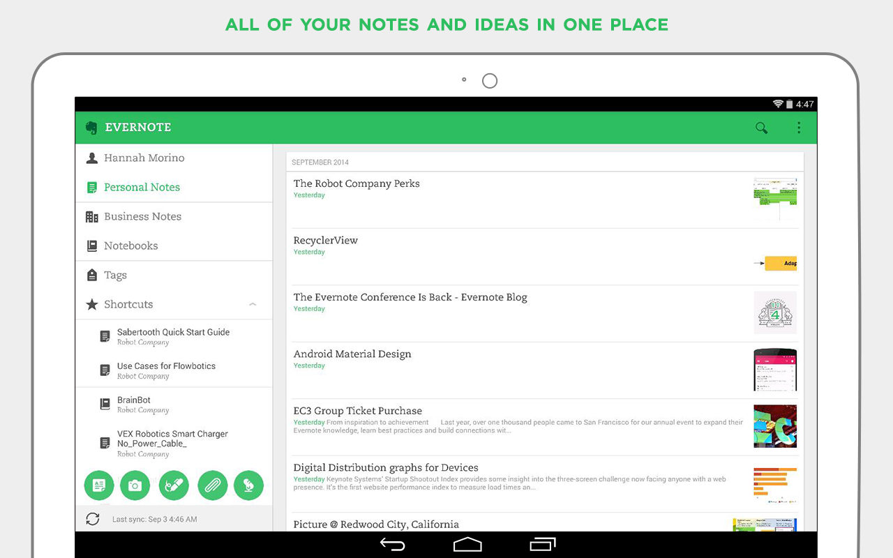 Evernote - screenshot