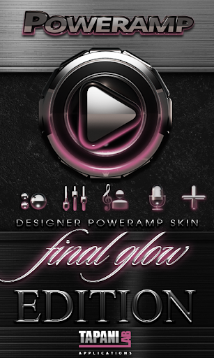 Poweramp skin Rose Glow