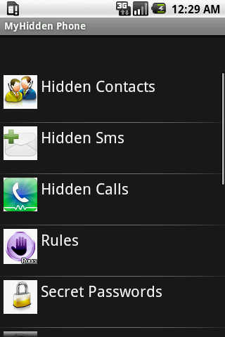 MyHiddenPhone Pro Screen 2