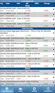 Barings Fund Prices Screenshots 0