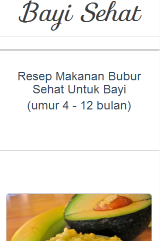 Resep Makanan Sehat Untuk Bayi