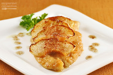 Bourbon Basted Chicken with Roasted Apples