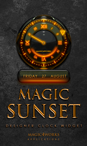 Sun Glow designer Clock Widget