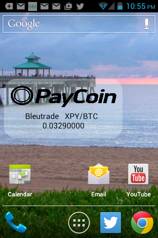 Android application PayCoin XPY Markets Widget screenshort