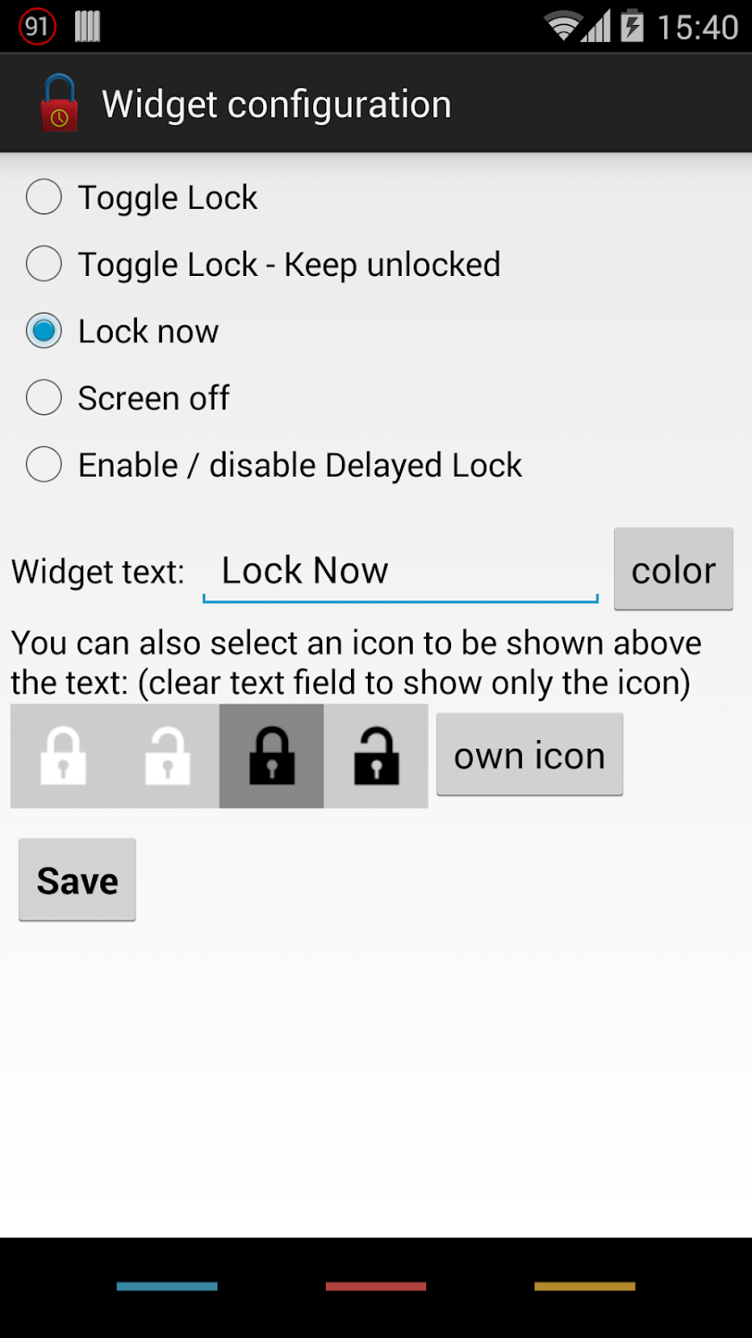 Delayed Lock Unlock Key Screen 3