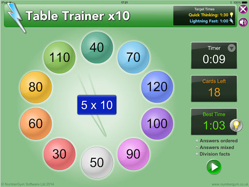 Table Trainer by NumberGym