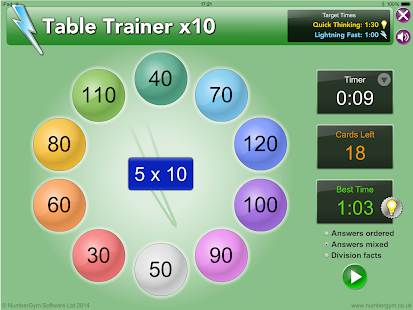 Free Table Trainer by NumberGym APK for PC