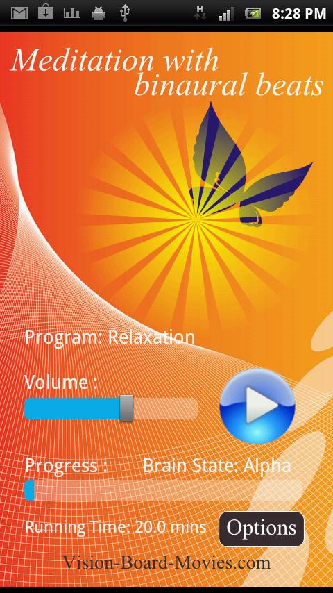 Android application Binaural Beats Meditation screenshort