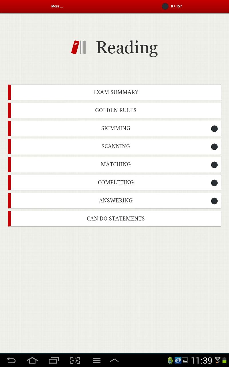 IELTS Skills - Reading Screen 1