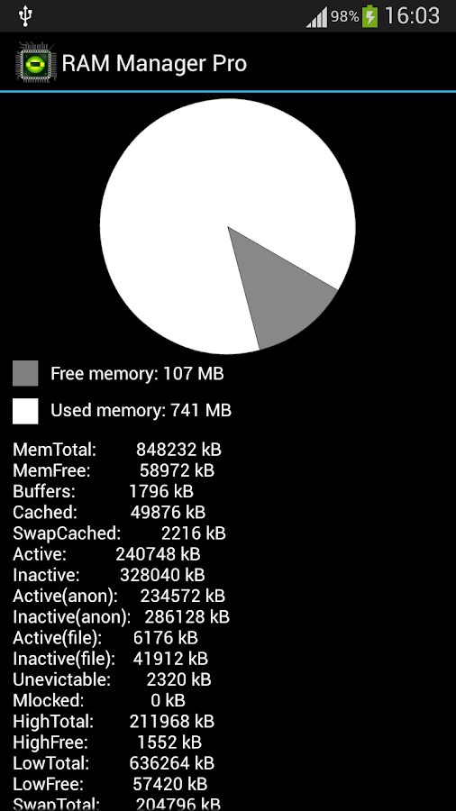 RAM Manager Pro - screenshot