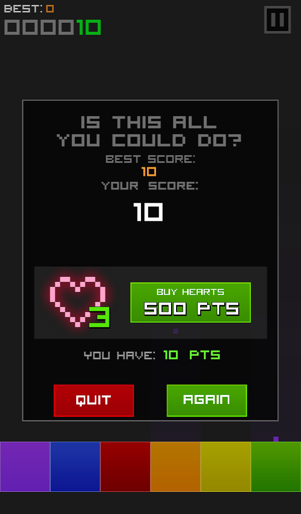 PixelDrops Screen 2