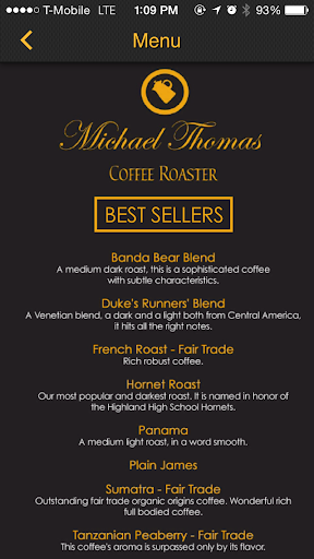 【免費商業App】Michael Thomas Coffee Roasters-APP點子