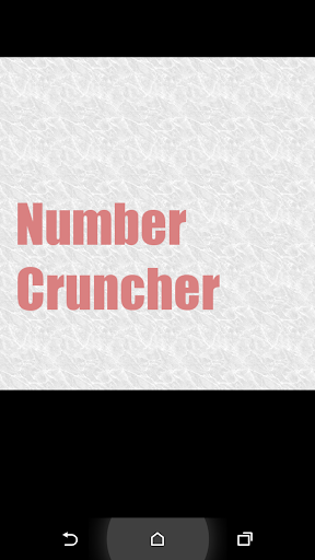 Number Cruncher