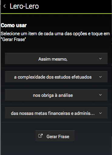 Phrase Generator in Portuguese