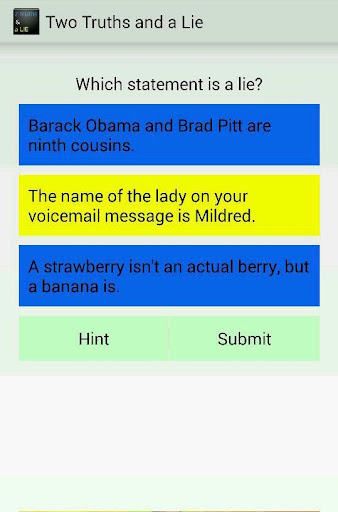 【免費益智App】Two Truths and a Lie-APP點子