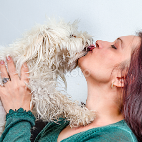 Big kiss to mama by Valics Lehel - Animals - Dogs Playing