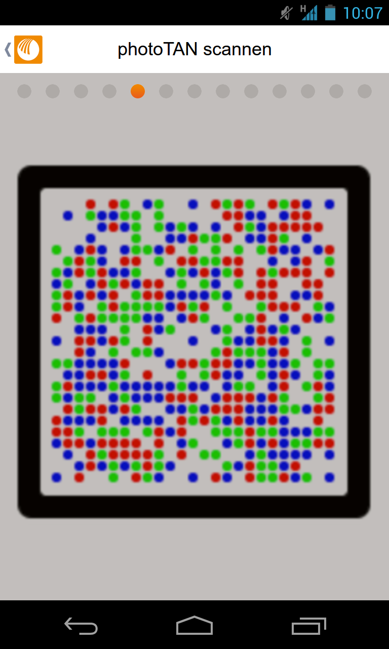 norisbank photoTAN-App Screen 2