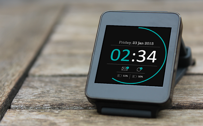 Blueish Black Material Watch Screen 2