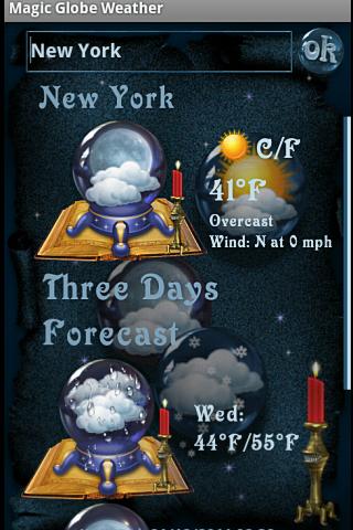 Globe Weather Widget Screen 2