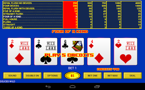 Deuces Wild - Video Poker