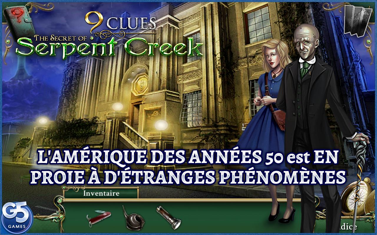 Android application 9 Clues: Serpent Creek (Full) screenshort