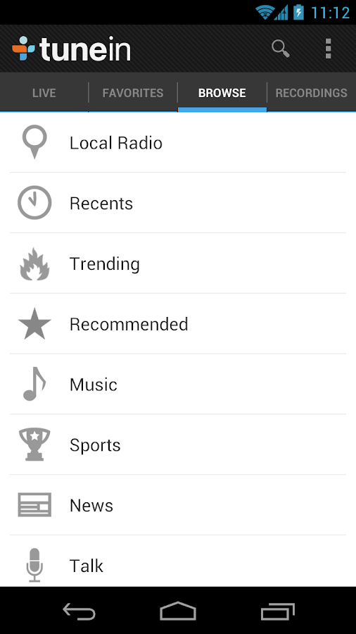 TuneIn Radio Pro - Screenshot