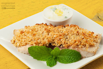Cashew Crusted Mahi with Pineapple Ginger Raita