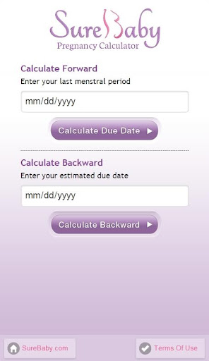 +Pregnancy Date Calc: Surebaby