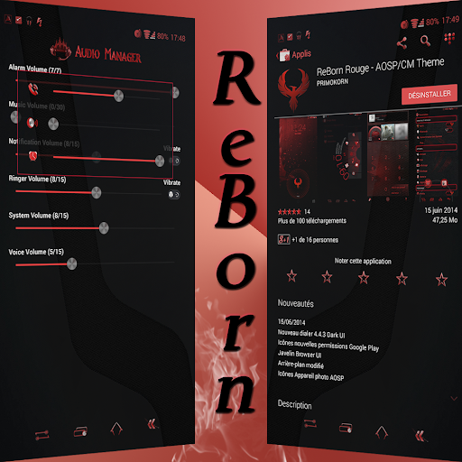 免費下載個人化APP|ReBorn Red - AOSP/CM11 Theme app開箱文|APP開箱王