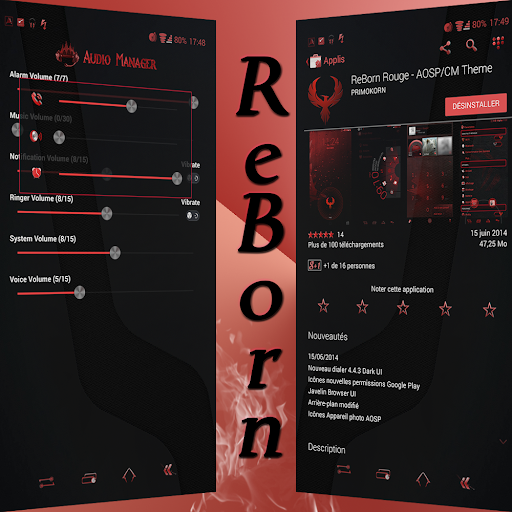 【免費個人化App】ReBorn Red - AOSP/CM11 Theme-APP點子