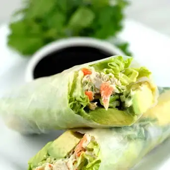 Vegan Summer Rolls- Rice Paper Rolls - Tomato Blues